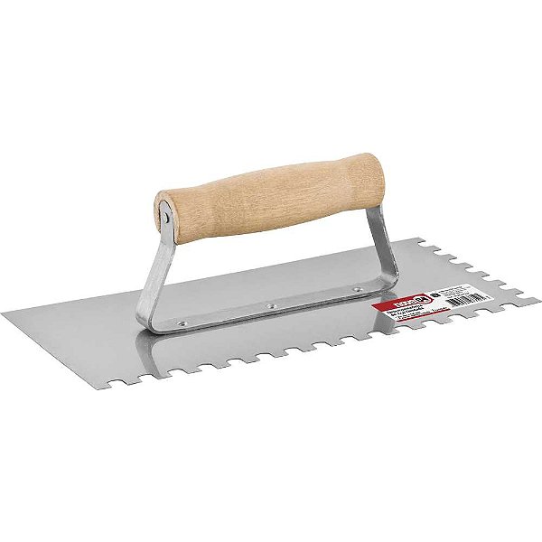 Desempenadeira de aço dentada 255mm x 120mm NOVE54