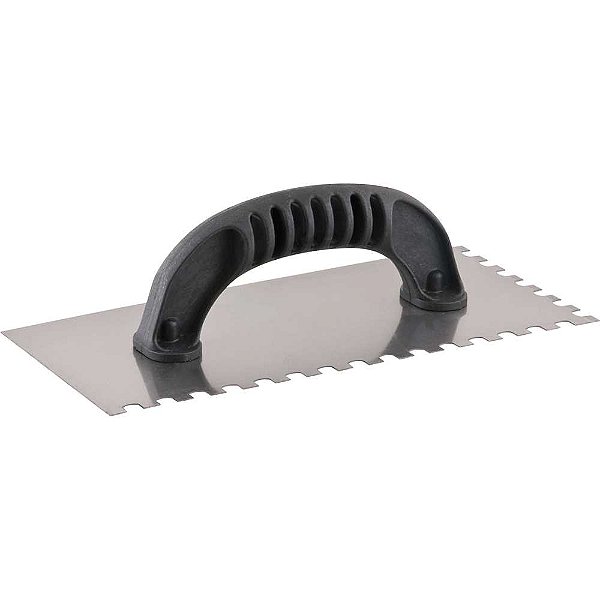 Desempenadeira de aço dentada com cabo plástico 255mm x 120mm VONDER