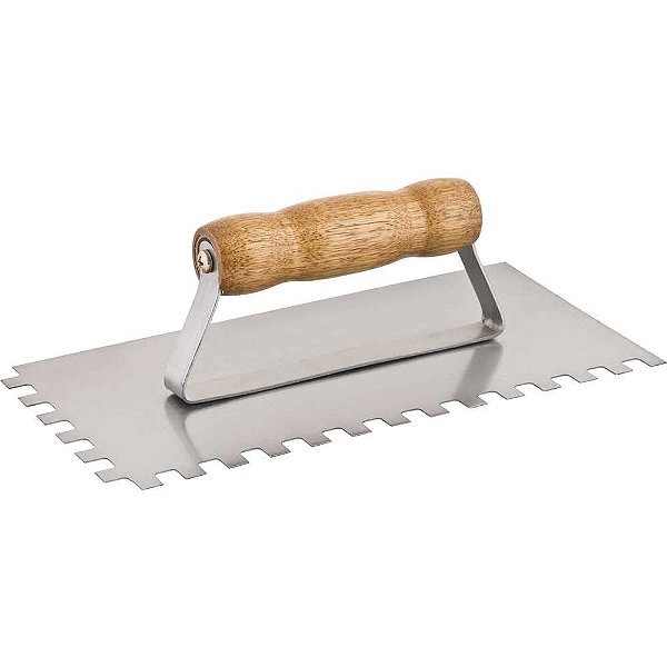 Desempenadeira de aço dentada fechada 255mm x 120mm VONDER