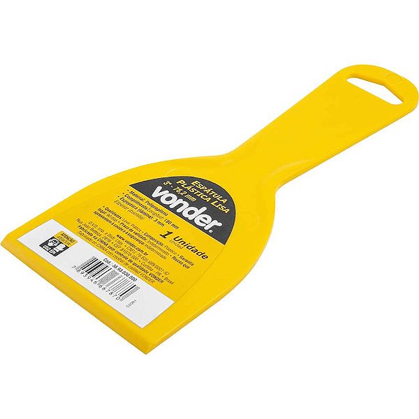 Espátula plástica lisa de 3" VONDER