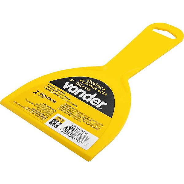 Espátula plástica lisa de 4" VONDER