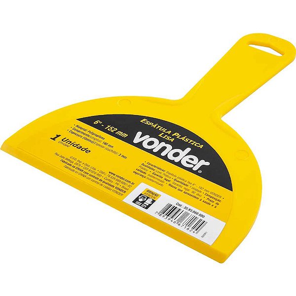 Espátula plástica lisa de 6" VONDER