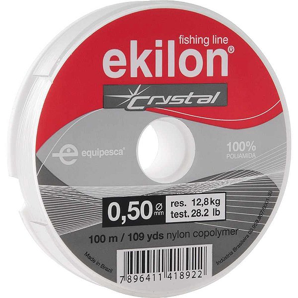 Linha para pesca 0,50mm x 100m branca EKILON