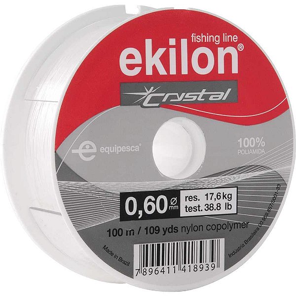 Linha para pesca 0,60mm x 100m branca EKILON