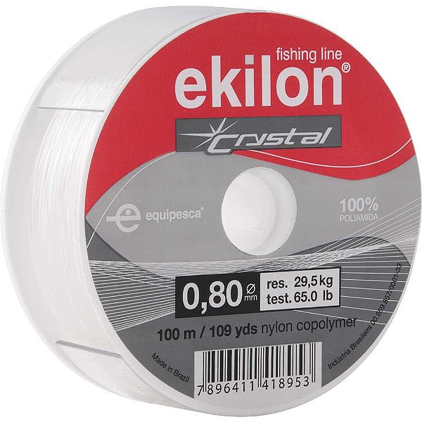 Linha para pesca 0,80mm x 100m branca EKILON