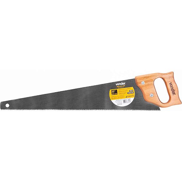 Serrote 20" aço temperado cabo de madeira VD 20 VONDER
