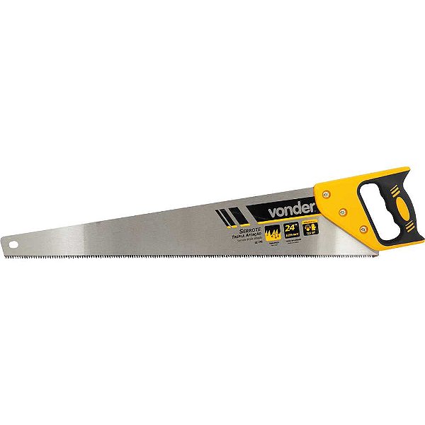 Serrote 24" aço carbono tripla afiação cabo plástico emborrachado SE 240 VONDER