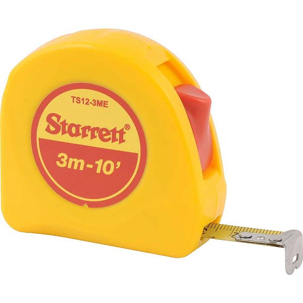 Trena curta de aço 3m x 13mm display com 6 peças DTS12-3ME STARRETT