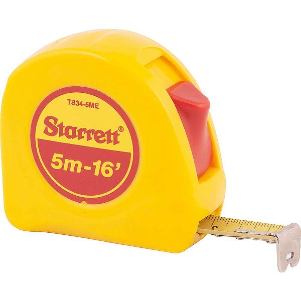 Trena curta de aço 5m x 19mm display com 6 peças DTS34-5ME STARRETT