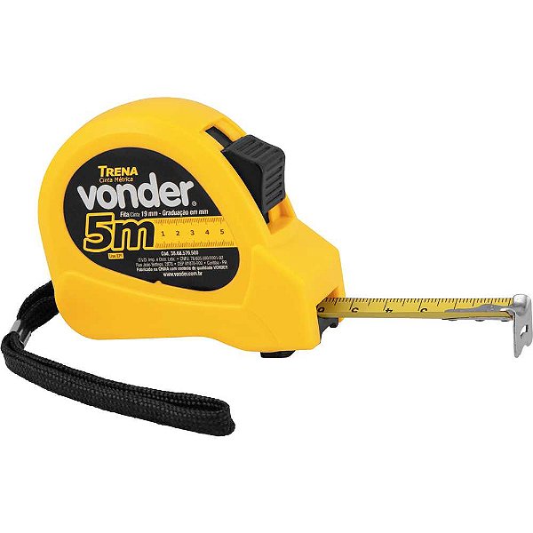 Trena curta de aço 5m x 19mm VONDER