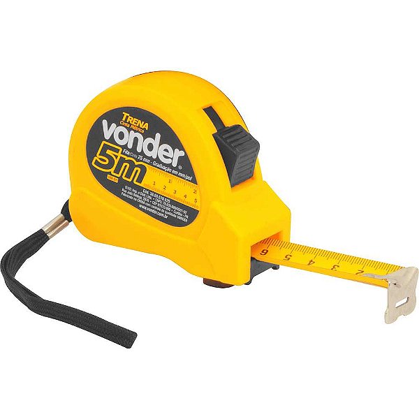 Trena curta de aço 5m x 25mm VONDER