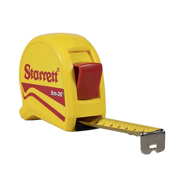Trena curta de aço 8m x 25mm STS1-8ME caixa com 18 unidades STARRETT