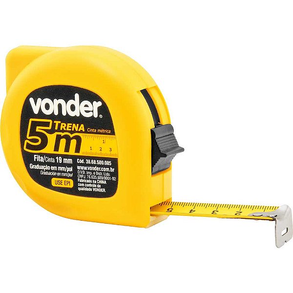 Trena de aço 5m x 19mm VONDER