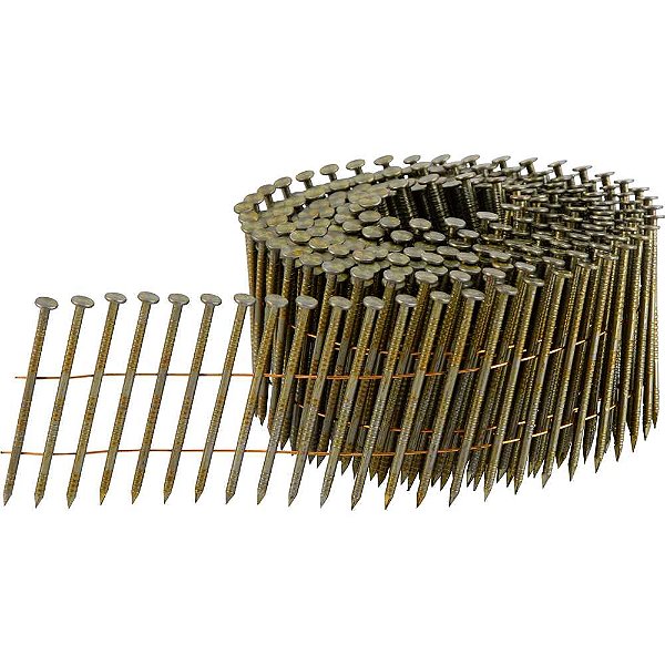 Prego coil anelado 2,1mm x 50mm polido carretel com 300 unidades para o pregador PP 550 VONDER