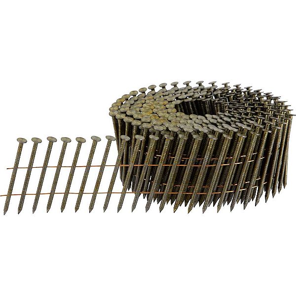 Prego coil anelado 2,5mm x 50mm polido carretel com 300 unidades para o pregador PP 700 VONDER