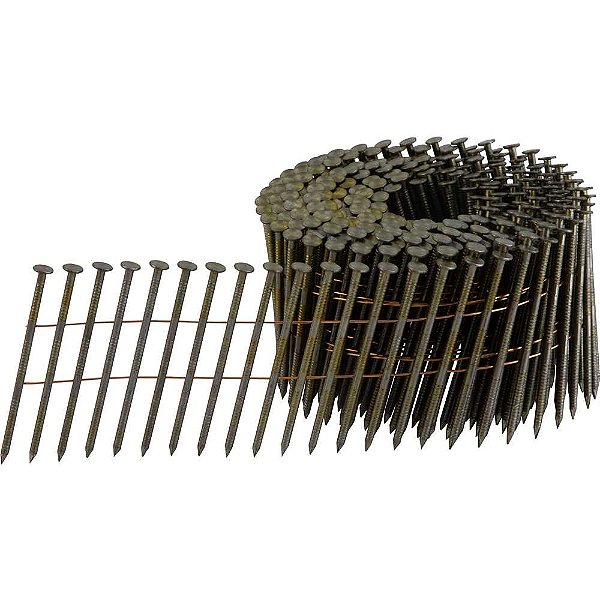 Prego coil anelado 2,5mm x 64mm polido carretel com 300 unidades para o pregador PP 700 VONDER