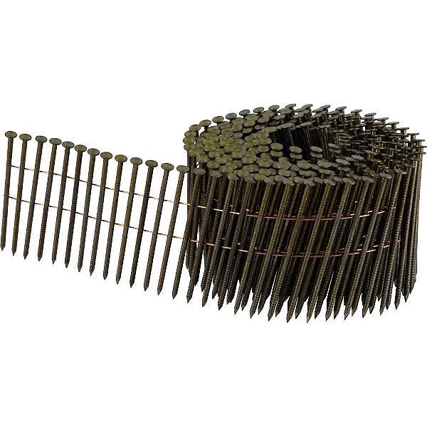 Prego coil anelado 2,5mm x 70mm polido carretel com 300 unidades para o pregador PP 700 VONDER