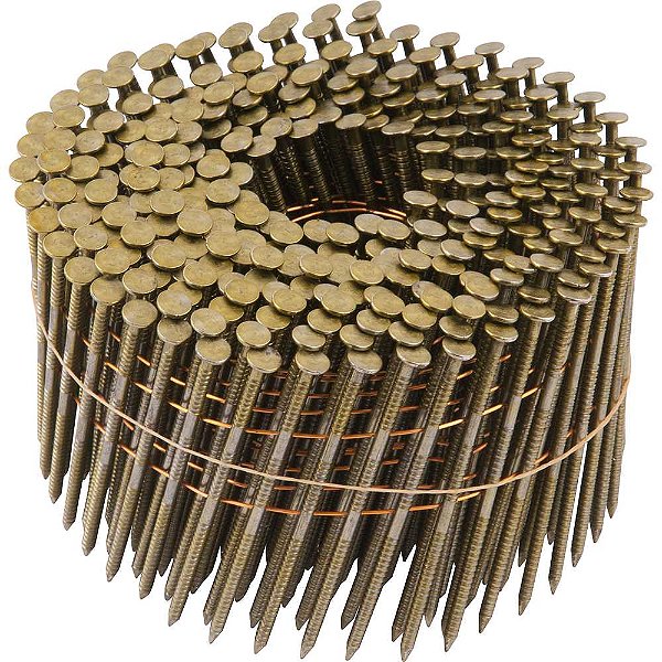 Prego coil anelado 2,5mm x 70mm zincado carretel com 300 unidades para o pregador PP 700 VONDER