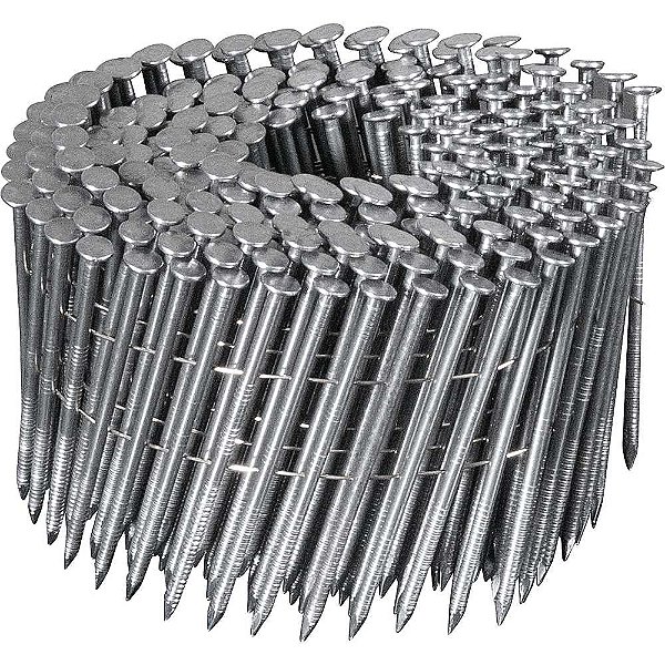 Prego coil anelado 2,8mm x 70mm polido carretel com 250 unidades caixa com 6.000 unidades para o pregador PP 700 VONDER