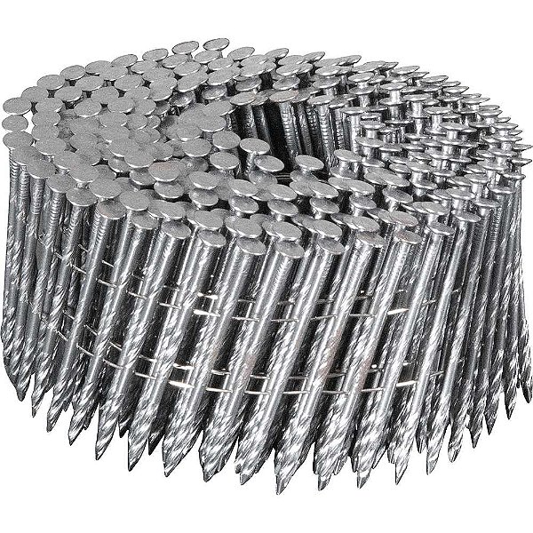 Prego coil ardox 2,5mm x 62mm polido carretel com 300 unidades caixa com 7.200 unidades para o pregador PP 700 VONDER