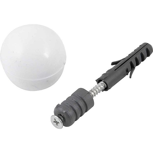 Batente de porta branco 8,0mm com bucha e parafuso VONDER