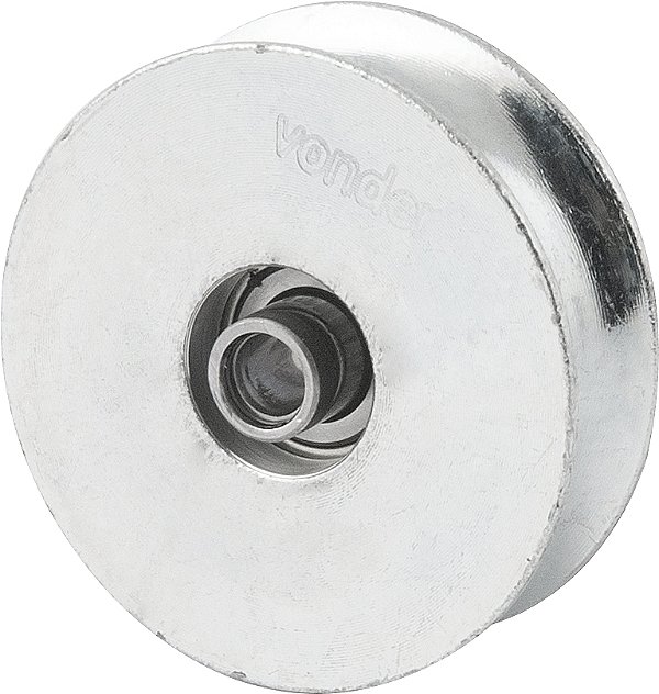 Roldana para portão 2.1/2" tipo U aço zincado com rolamento e bucha VONDER