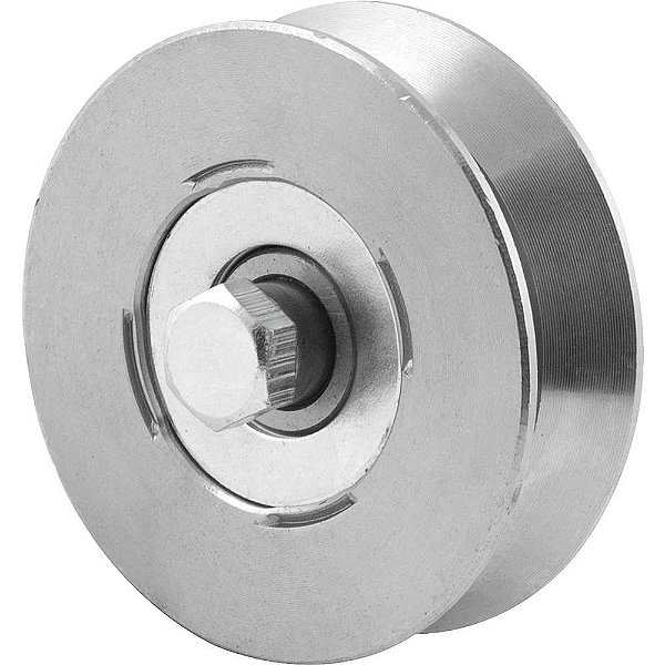 Roldana para portão 2.1/2" tipo V aço polido sem caixa VONDER