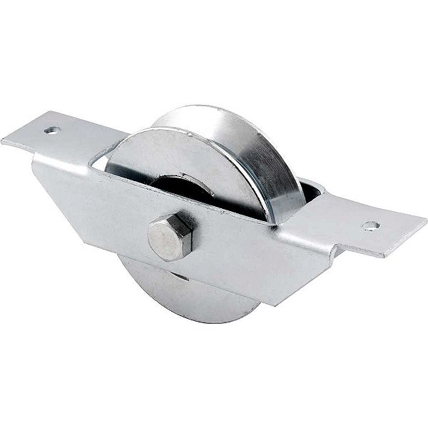 Roldana para portão 2.1/2" tipo V aço zincado caixa aberta com parafuso VONDER