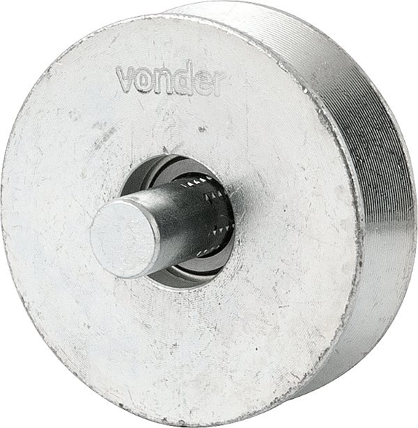 Roldana para portão 2.1/2" tipo V aço zincado com rolamento e pino VONDER