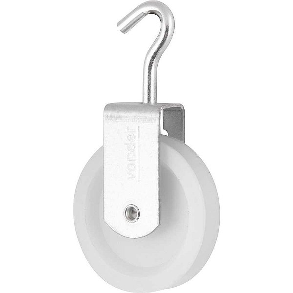 Roldana plástica 6cm com gancho VONDER