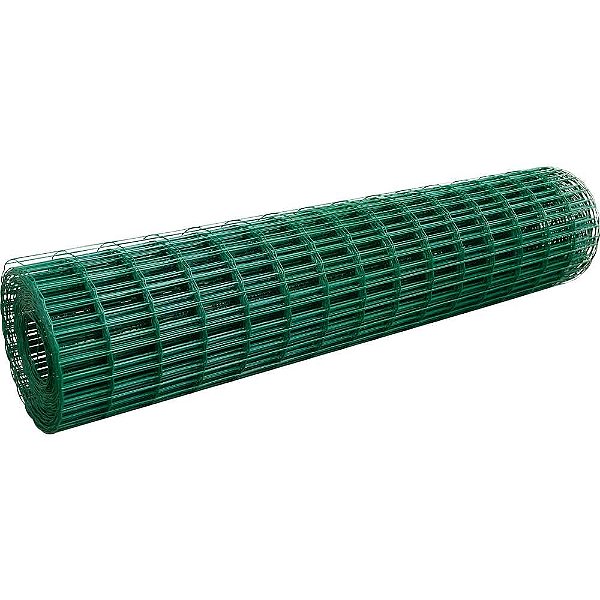 Tela alambrado cor verde malha 10cm x 5cm fio 2,5mm com 2,0m x 25m (altura x comprimento) 3725 MORLAN