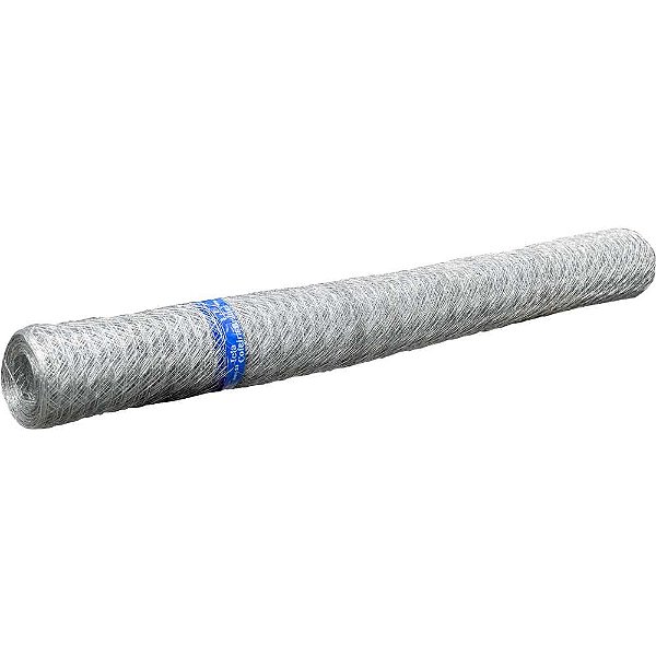 Tela metálica hexagonal galinheiro coleira branca malha 2" 23 BWG x 1,8m com 50m MORLAN