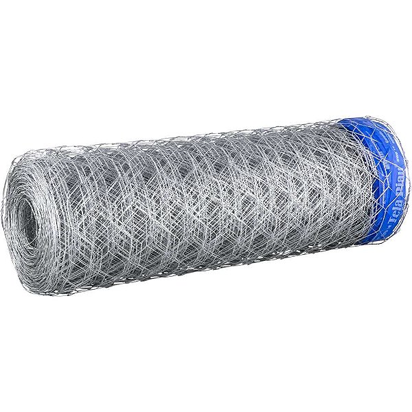Tela metálica hexagonal mangueirão malha 3" 18 BWG x 0,8m com 50m MORLAN