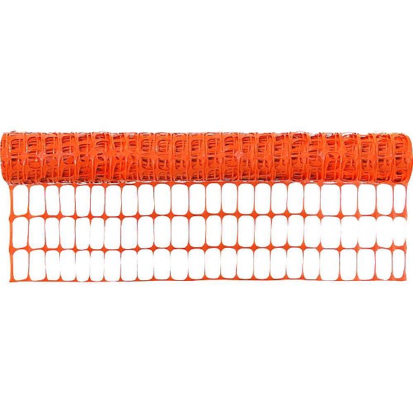 Tela tapume sinalização 1,20m x 50m FIT laranja PLASTCOR