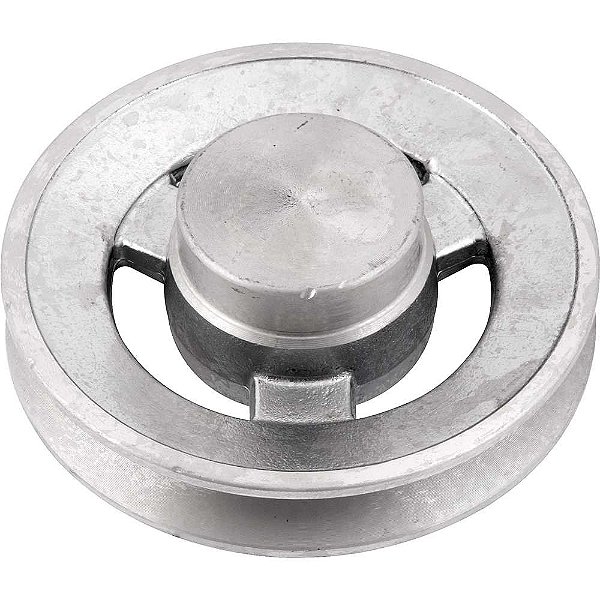 Polia de alumínio 1 canal perfil A 100mm sem furo VONDER