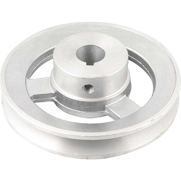 Polia de alumínio 1 canal perfil A 120mm com furo de 3/4" - 19,1mm VONDER