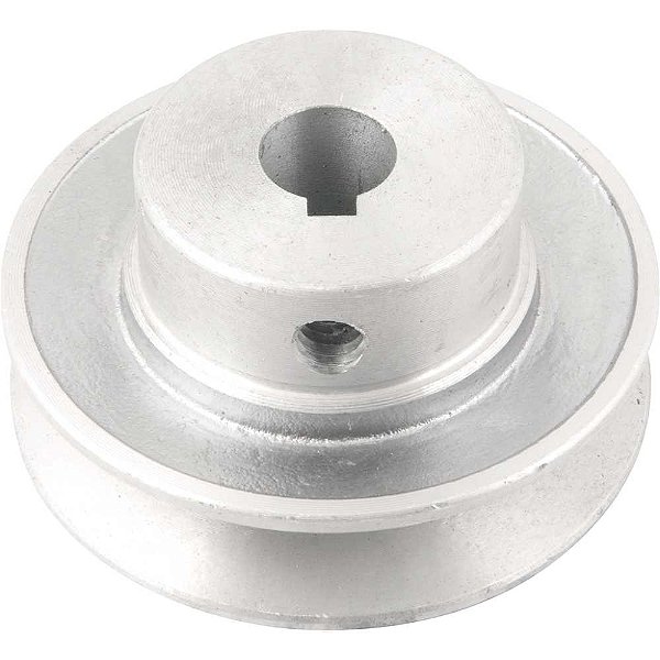 Polia de alumínio 1 canal perfil A 70mm com furo de 14mm VONDER