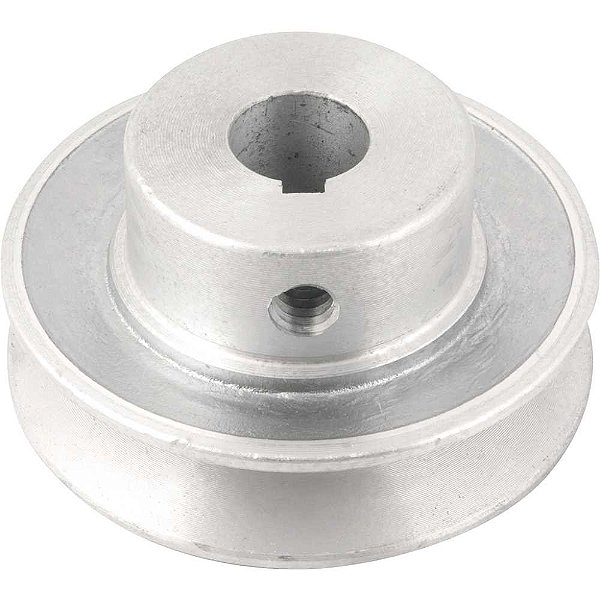 Polia de alumínio 1 canal perfil A 70mm com furo de 5/8" - 15,9mm VONDER