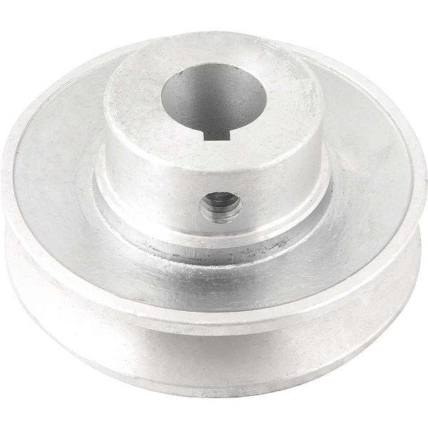 Polia de alumínio 1 canal perfil A 80mm com furo de 3/4" - 19,1mm VONDER