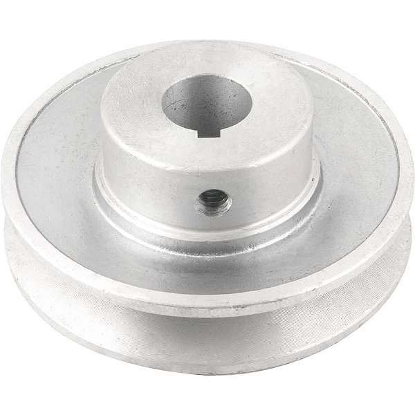 Polia de alumínio 1 canal perfil A 90mm com furo de 3/4" - 19,1mm VONDER
