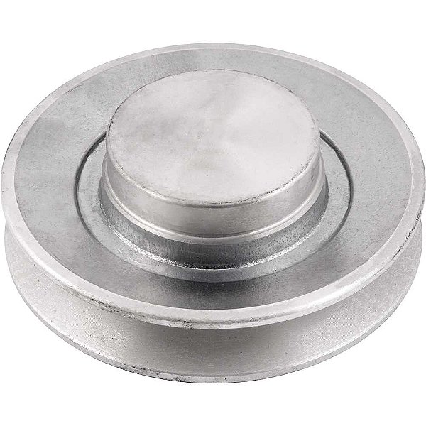 Polia de alumínio 1 canal perfil B 120mm sem furo VONDER