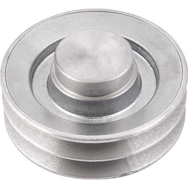 Polia de alumínio 2 canais perfil A 110mm sem furo VONDER