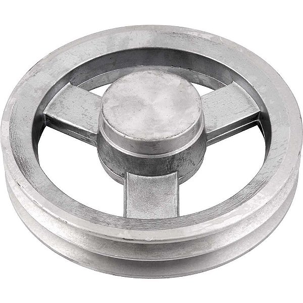 Polia de alumínio 2 canais perfil A 180mm sem furo VONDER