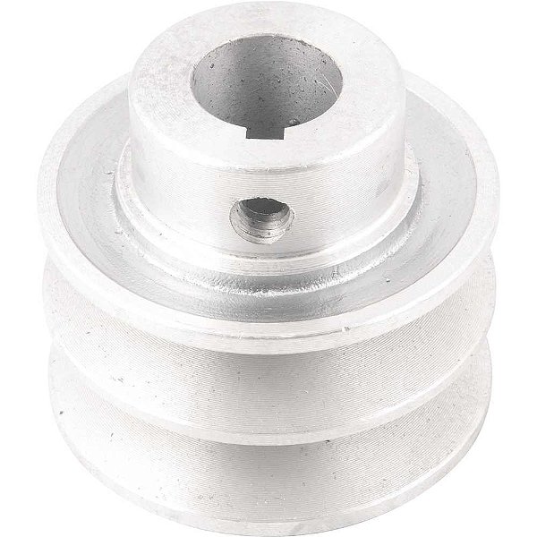 Polia de alumínio 2 canais perfil A 60mm com furo de 3/4" - 19,1mm VONDER