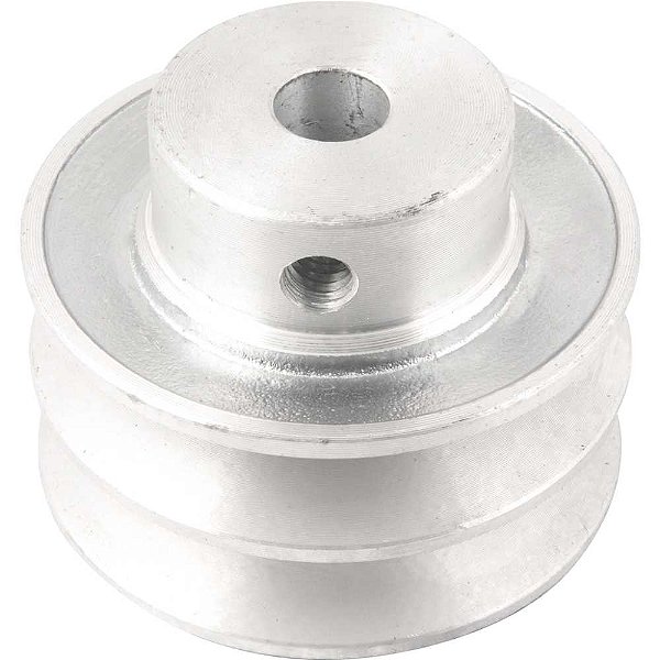 Polia de alumínio 2 canais perfil A 70mm com furo de 1/2" - 12,7mm VONDER