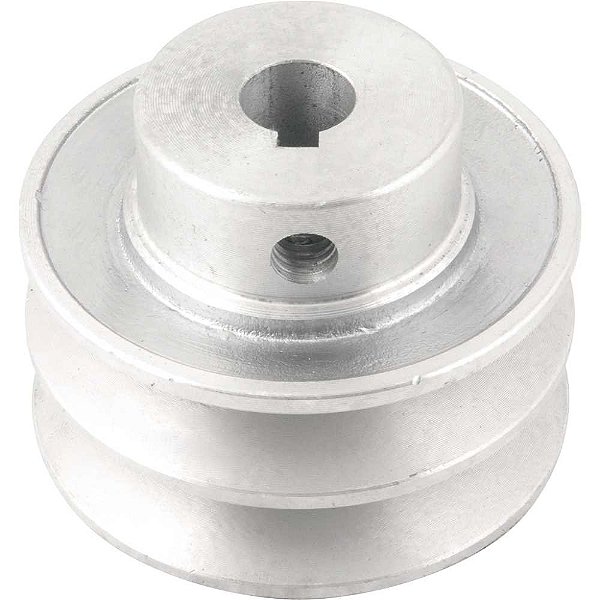 Polia de alumínio 2 canais perfil A 70mm com furo de 14mm VONDER