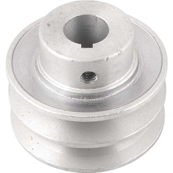 Polia de alumínio 2 canais perfil A 70mm com furo de 3/4" - 19,1mm VONDER