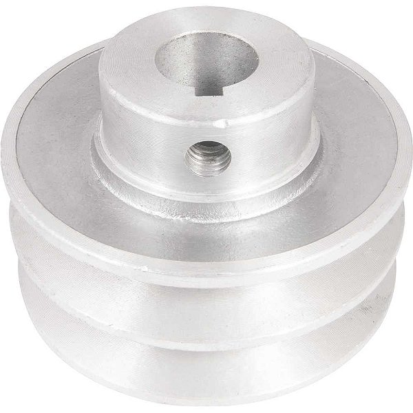 Polia de alumínio 2 canais perfil A 80mm com furo de 19mm VONDER