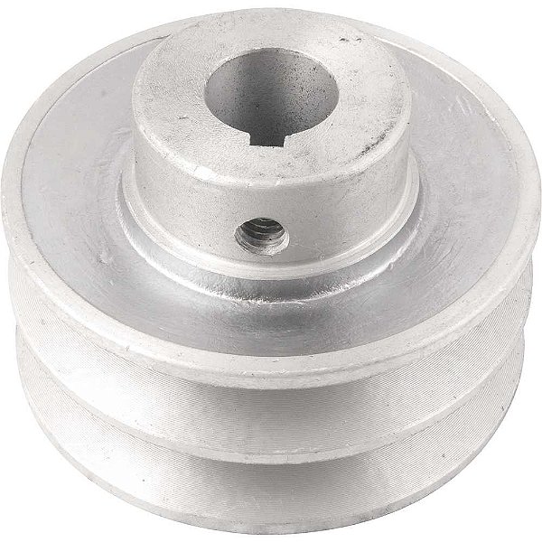Polia de alumínio 2 canais perfil A 80mm com furo de 3/4" - 19,1mm VONDER