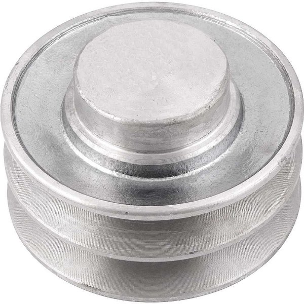 Polia de alumínio 2 canais perfil A 80mm sem furo VONDER